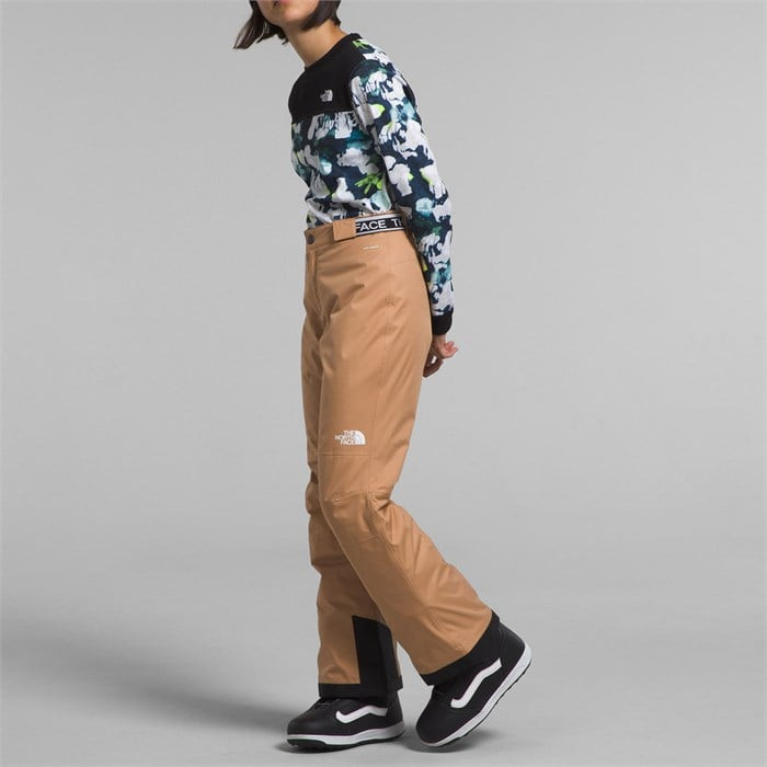 NWT GIRLS KIDS NORTH FACE FREEDOM WATERPROOF INSULATED PANTS - ALMOND BROWN