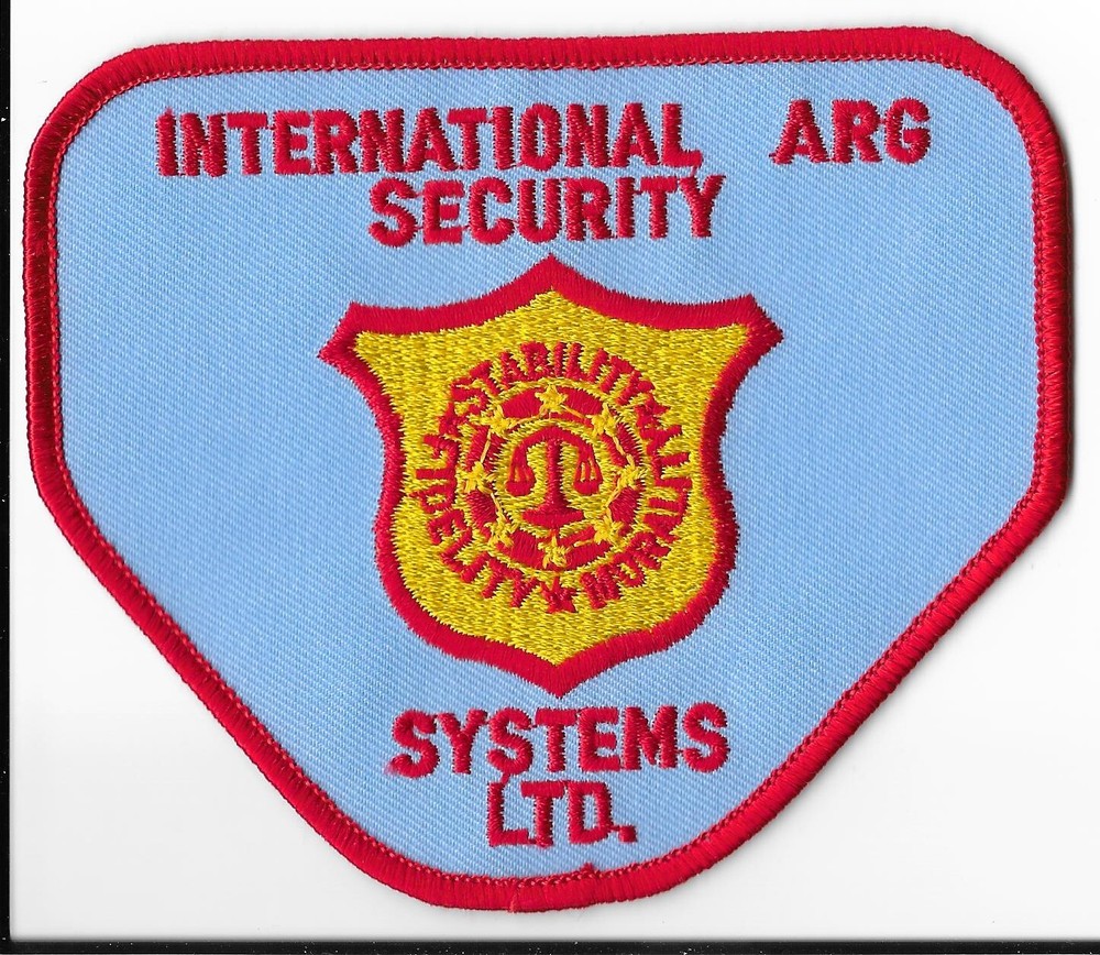 International ARG Security Systems Ltd. Shoulder Patch V2