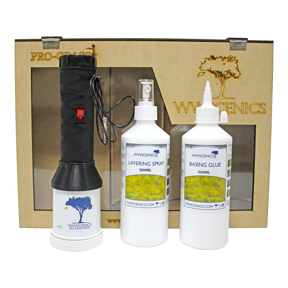 WWS Pro Grass Layering System | Static Grass & Applicator Complete Starter Kit