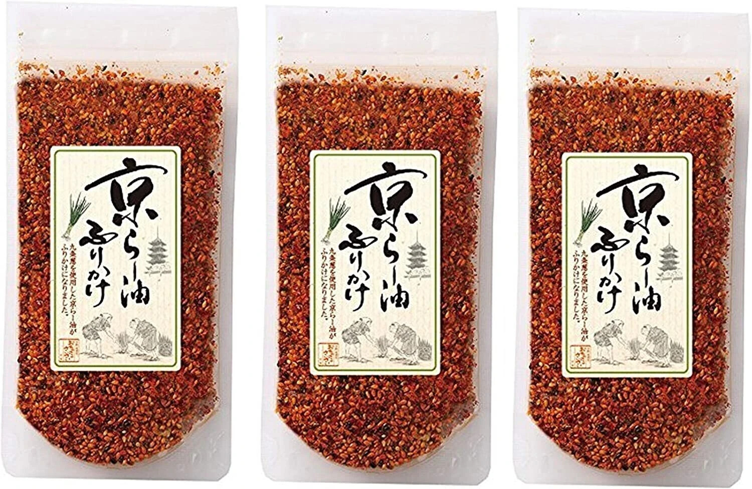 [US Seller] FURIKAKE KYOTO RA-YU SPRINKLE SEASONING CHILLI OIL 80g x 3 Maiko