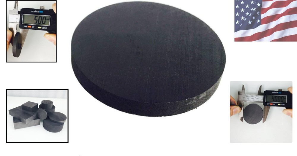 Customizable 40MMx5MM High-Purity Graphite Block for Engineering Applications