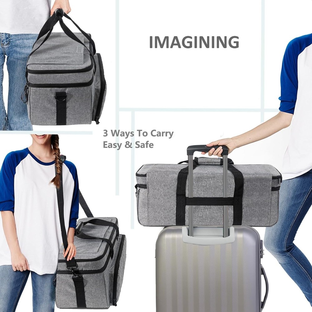 Carrying Case for Cricut Maker 3, Maker 4, Double-Layer Machine Bag with Cover