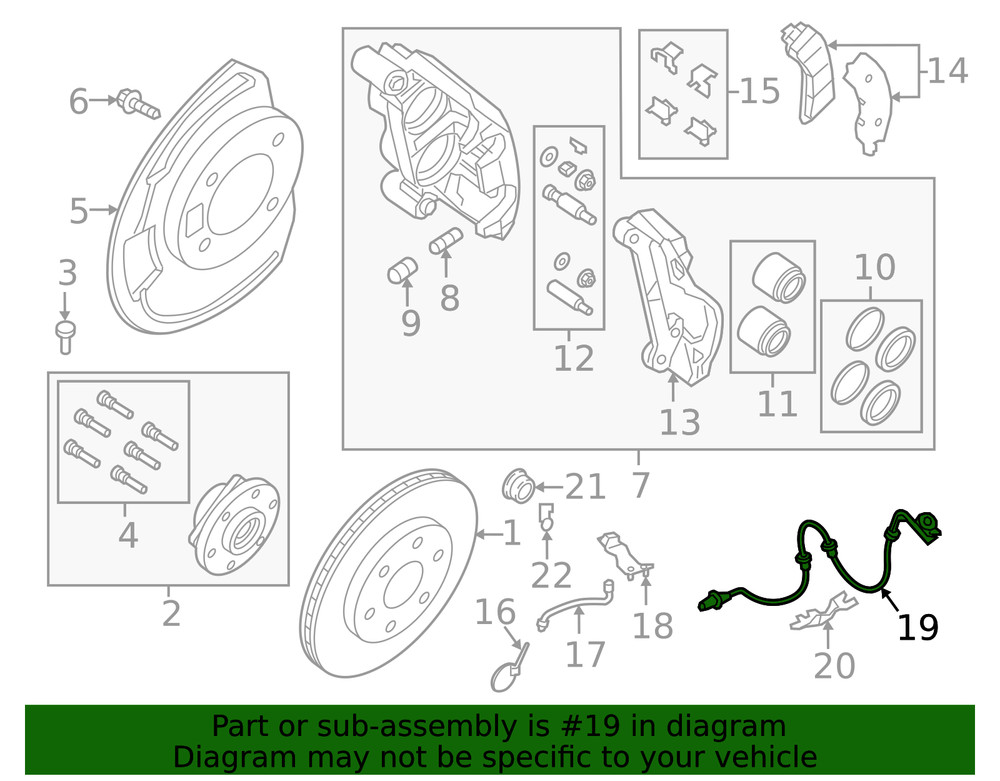 Genuine Nissan ABS Sensor 47910-EZ00A