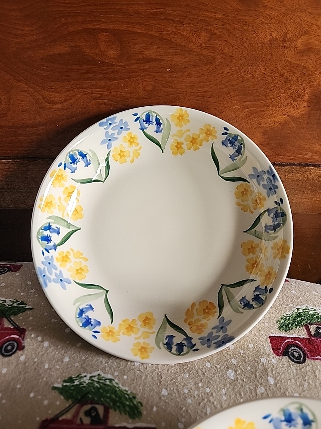 Pair Emma Bridgewater Bluebells Pasta Bowls 9 3/8" Yellow Flowers 2023 England