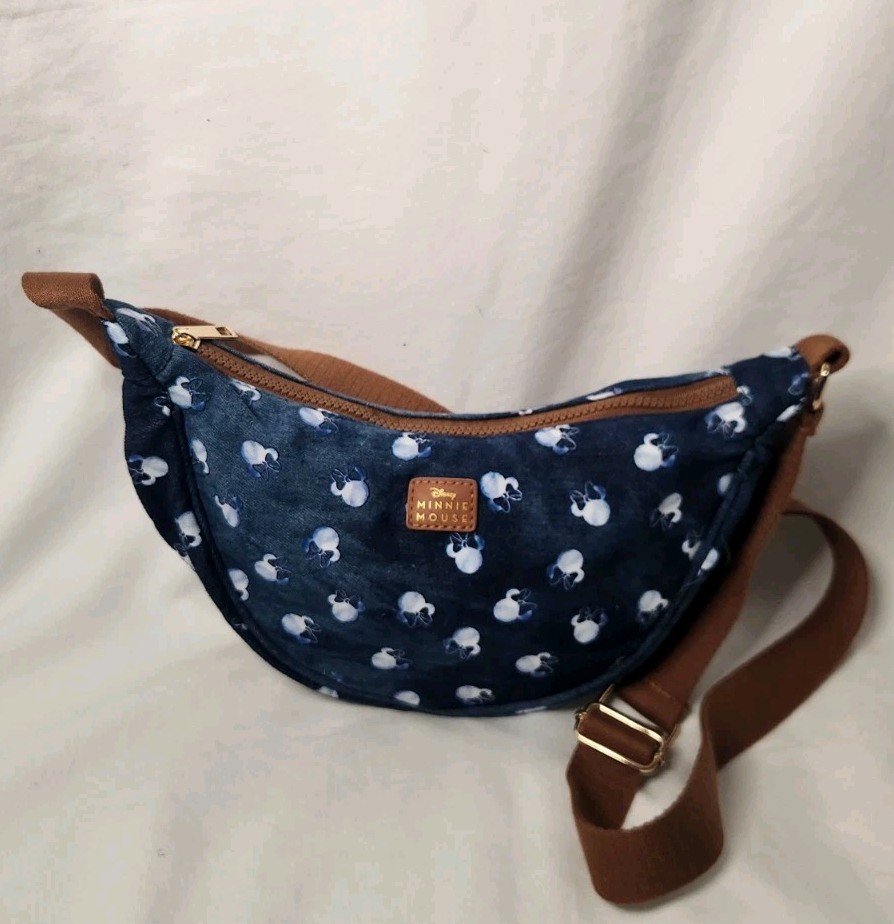 Disney Denim Minnie Mouse BioWorld Blue Crossbody Bag