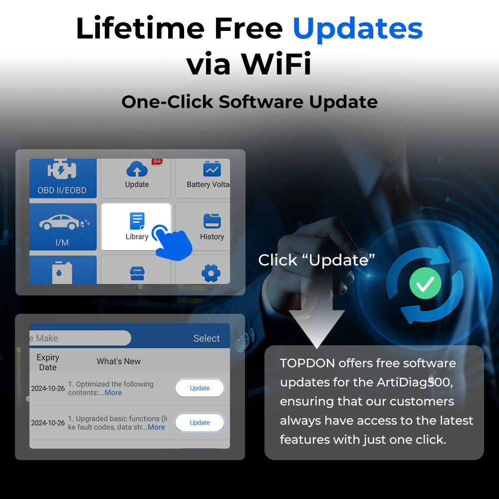 TOPDON AD500 SRS ABS ENGINE AT Car Code Reader Diagnostic OBD2 Scanner