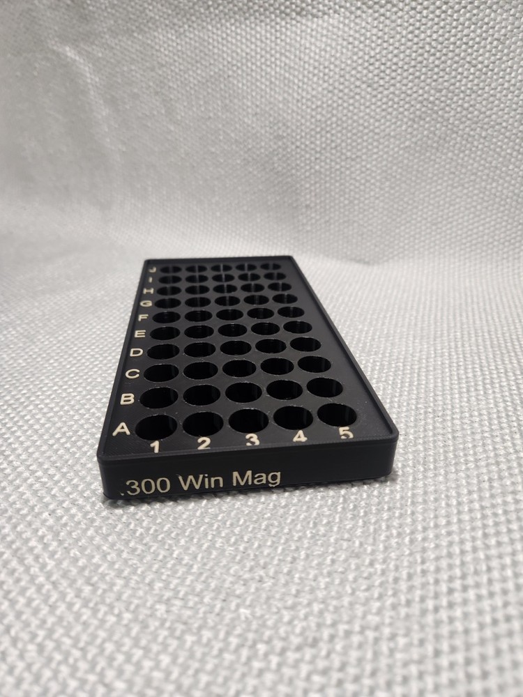 .300 Winchester Magnum 50rd Reloading tray, Stackable, Different color options