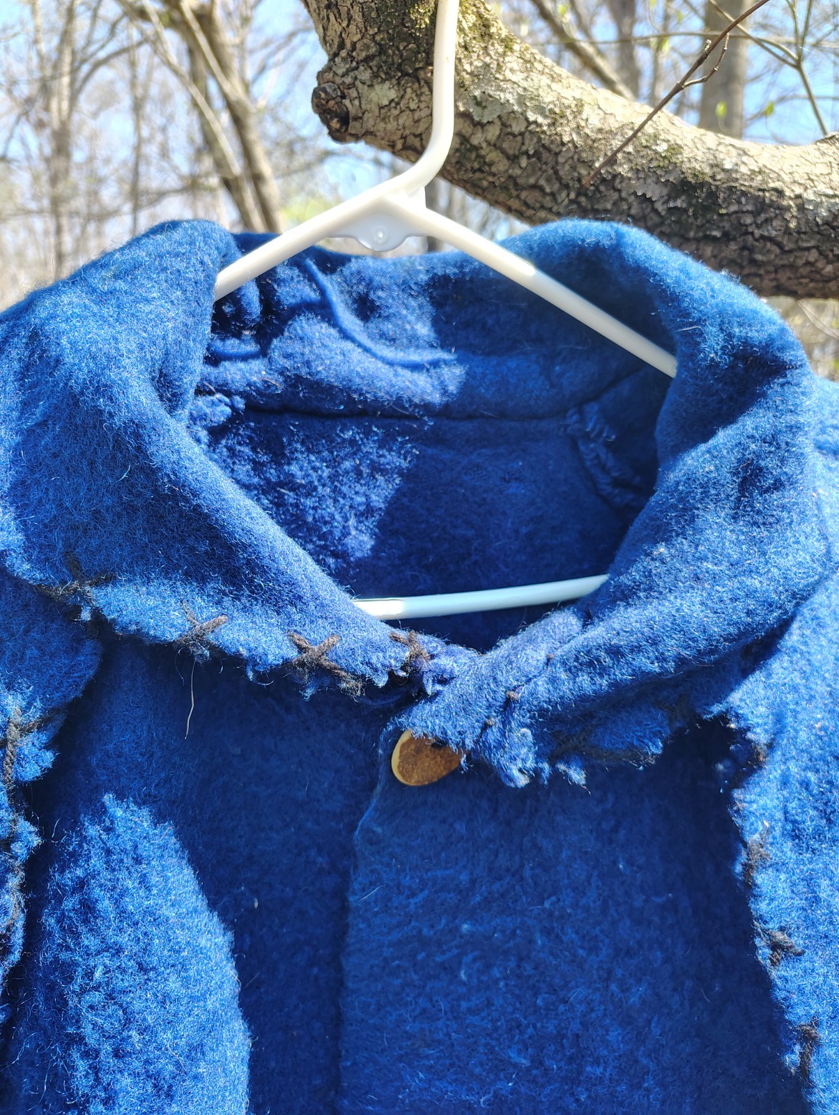 Rendezvous Blue Black Stripe Blanket Capote