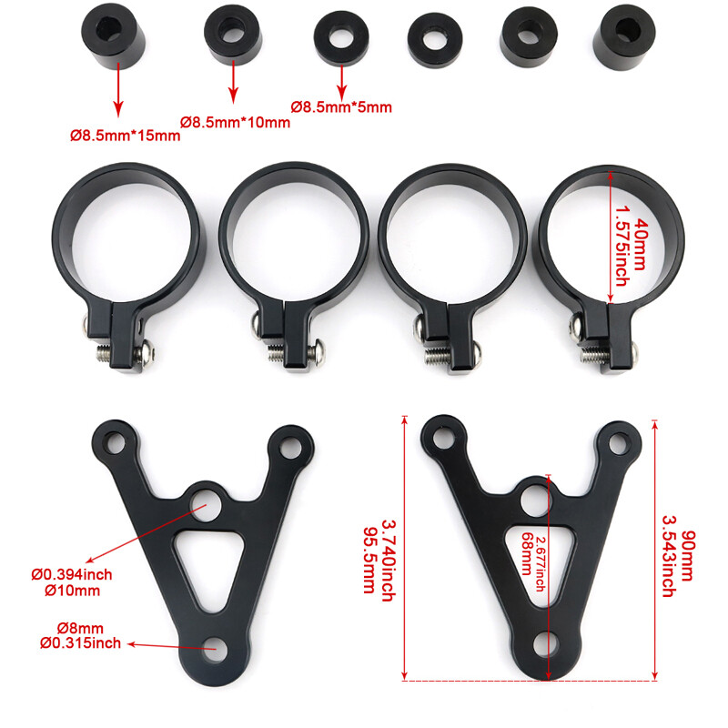 Motorcycle Headlamp Bracket Part Headlight Fork Round Bracket Mount Holder Clamp
