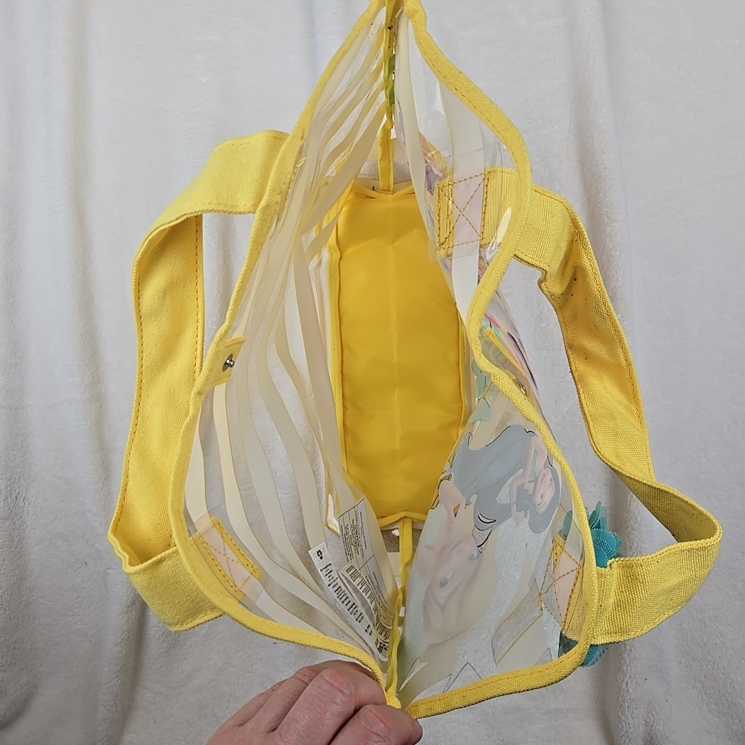 NWOT Disney Store Tinkerbell Swim Beach Bag Tote Fairies Yellow Purse