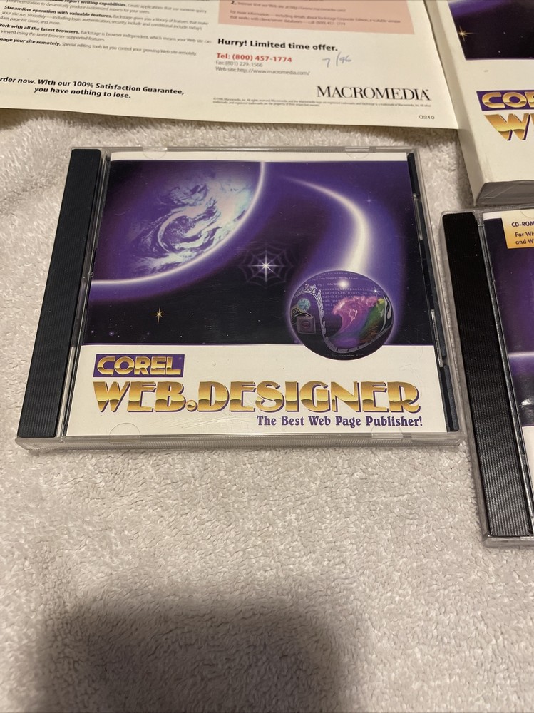 Corel Web Graphics Suite PC CD HTML Web Design Vintage See Details
