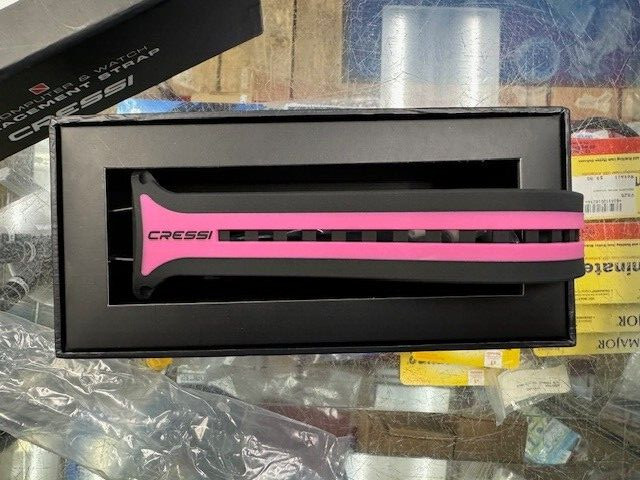 Cressi Watch Strap for Leonardo Dive Computer (Black/Pink)