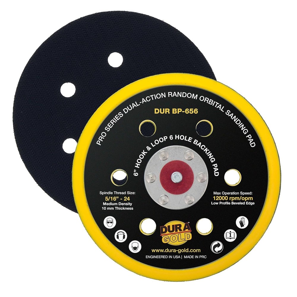 6" Dustless Backing Plate Pad for All Your Sanding & Polishing Needs