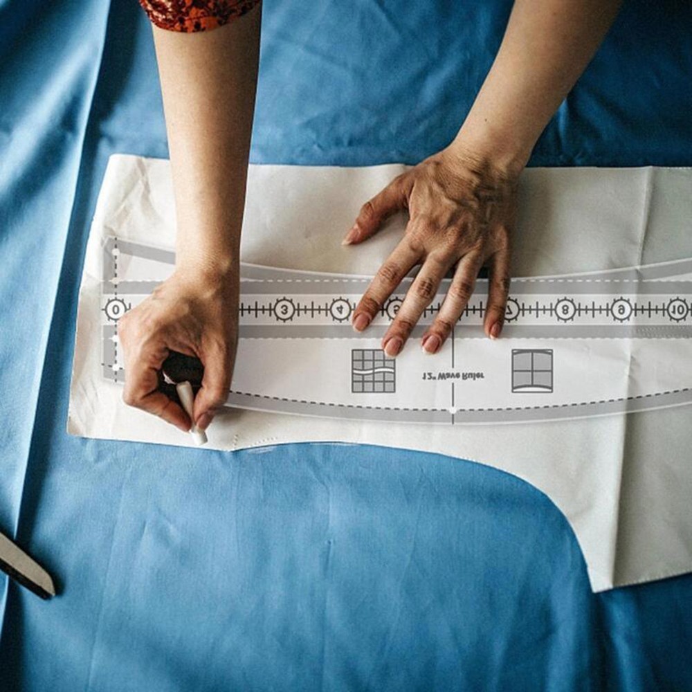 DIY Hand Patchwork Quilt Templates Wave Ruler For Perfect Waves 12 Inch