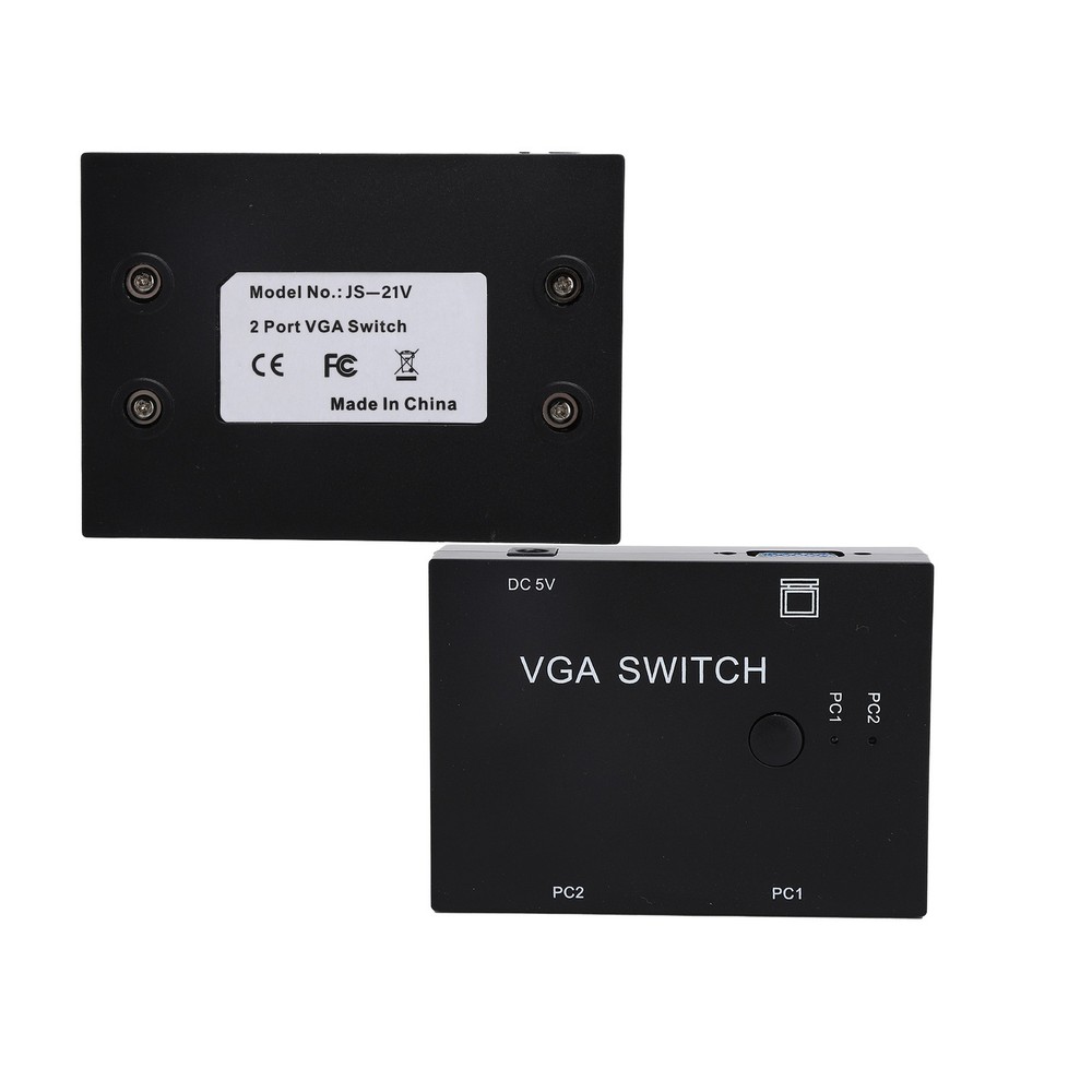 2 Input 1 Output VGA Switcher Efficient Video Conversion For Home/Office ABS