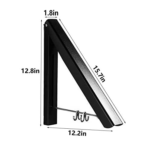 2Pack Retractable Clothes Drying Rack Wall Mounted Collapsible Laundry Hanger