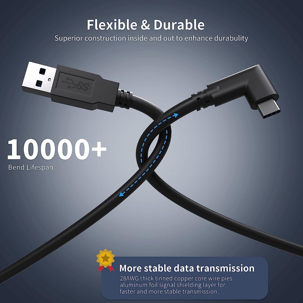 Link Cable 16FT Compatible with Oculus/Meta Quest 2/3/Pro Accessories and PC/Ste