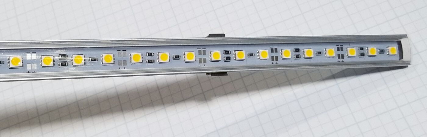 2X 12VDC 6W LED 5630 Aluminum Strip Warm White Under Cabinet Light Fixture 20"