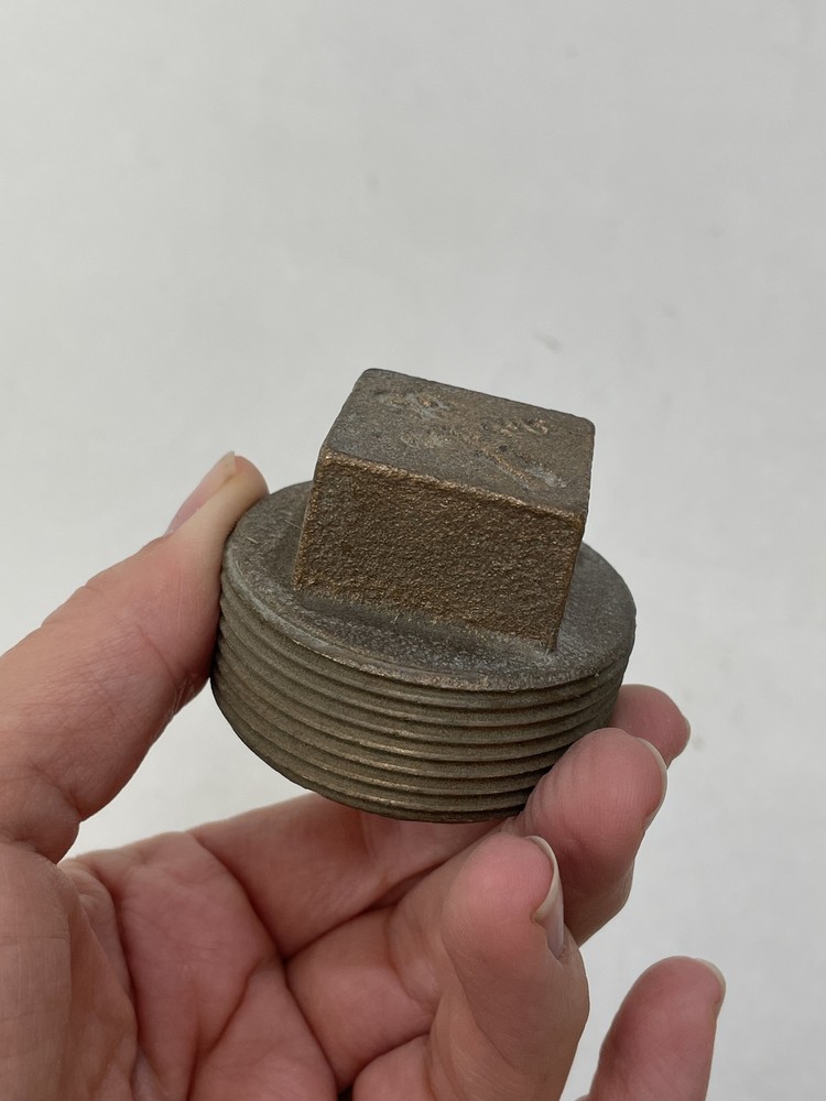 SA SIAM BRASS SQUARE HEAD SOLID PIPE PLUG 1 1/2" FITTING MARINE BOAT