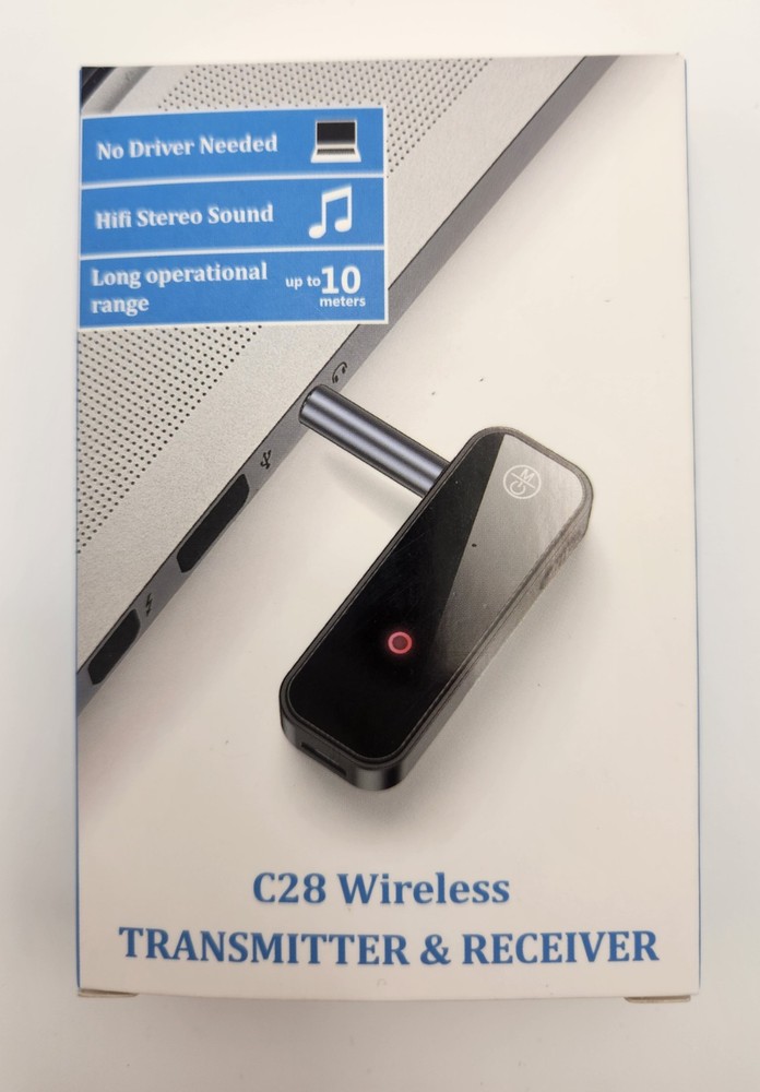New C28 Bluetooth Transmitter Receiver Wireless Adapter 3.5mm Aux Jack Stereo