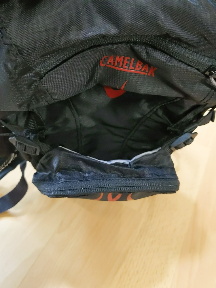 CamelBak Hydration Pack Backpack Mini Mule 1.5L Black Red Flames- No Bladder