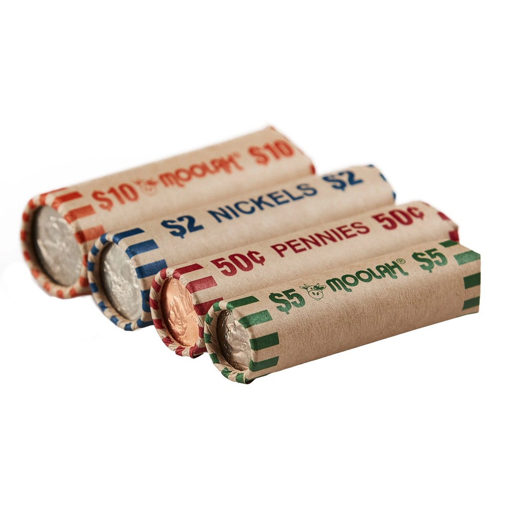 Coin Wrappers Preformed Paper Assorted 36 Count