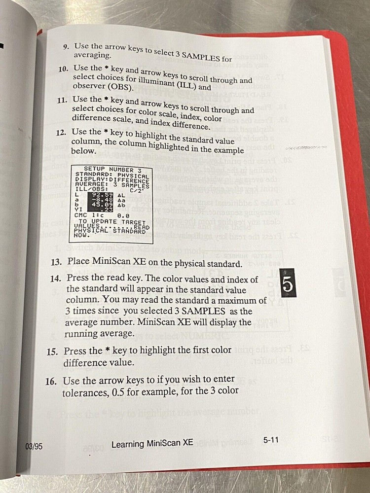 HunterLab MiniScan XE - Users Manual / Guide / Instructions