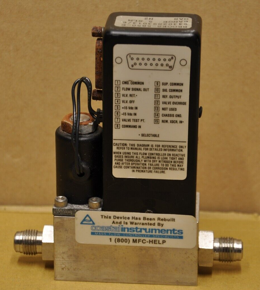 BROOKS 5850E SERIES MASS FLOW CONTROLLER - UNTESTED FOR PARTS ONLY
