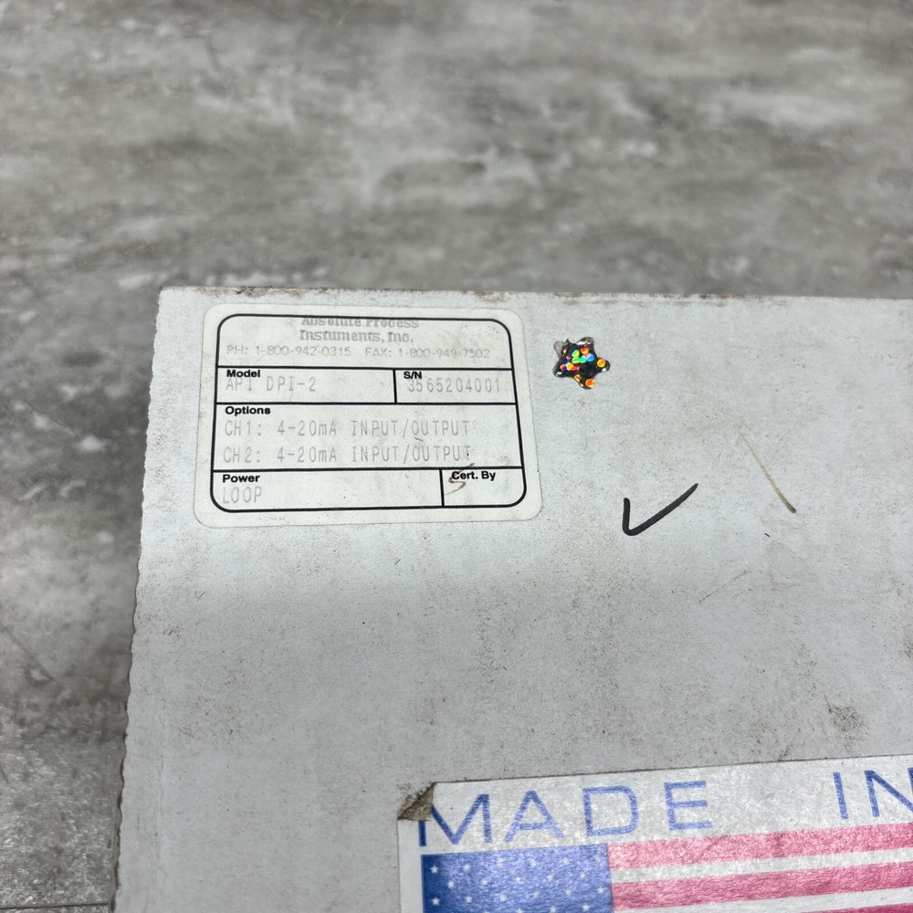 API Absolute Process Instruments DPI-2 Loop Powered Isolator, Untested