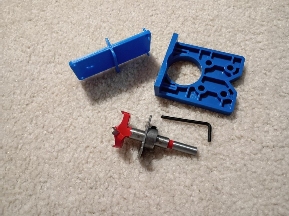 35Mm Concealed Hinge Jig Kit Adjustable Depth Carbide Forstner Drill Bit Hinge