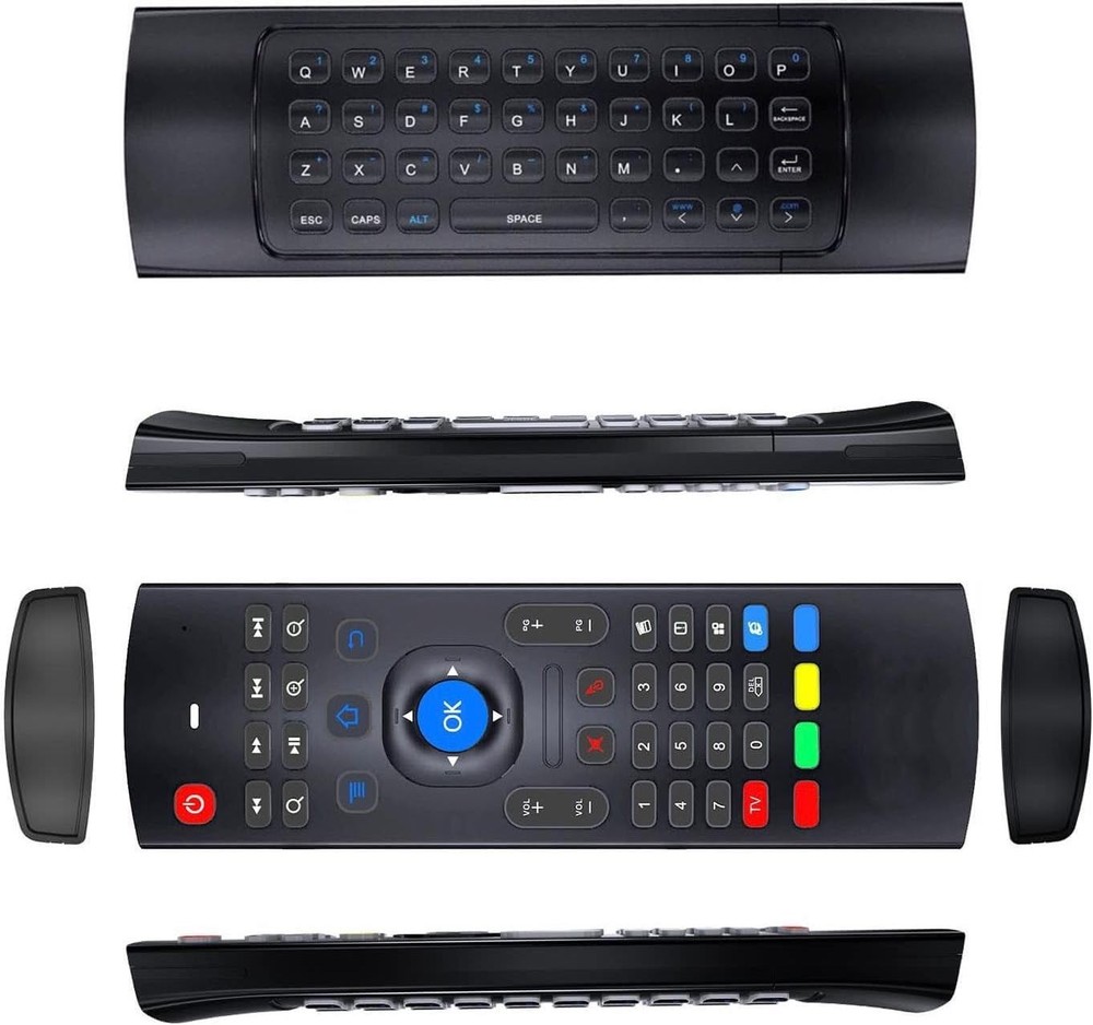 Air Mouse Remote MX3 Pro, 2.4G Wireless Mini Keyboard, Universal Black