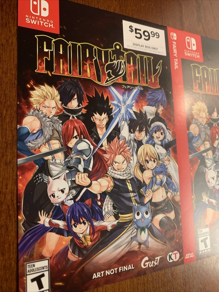 Fairy Tail - Nintendo Switch - Authentic Art- RARE - Display Box Only -