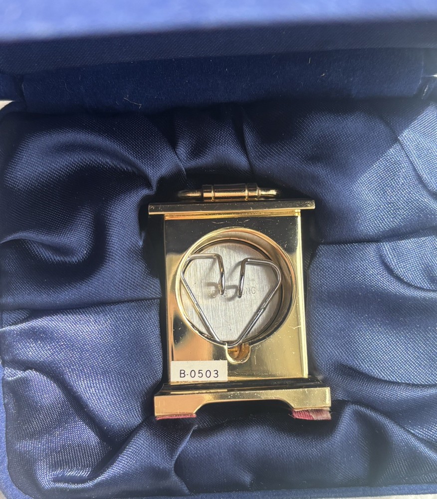 BULOVA Miniature Solid Brass Alarm Clock | Model B0503 2 1/8”