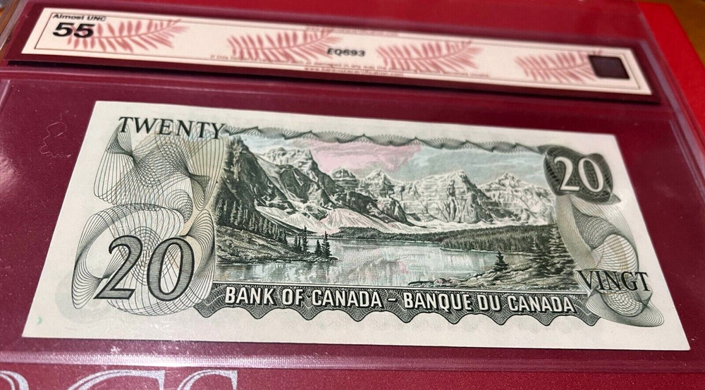 BCS Certification *ALMOST UNC* MISCUT/MIS-ALIGNED $20 1969 BC-50aa