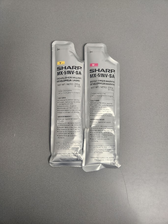Sharp MX-51NVSA (MX51NVSA) Yellow Magenta Developer Kit