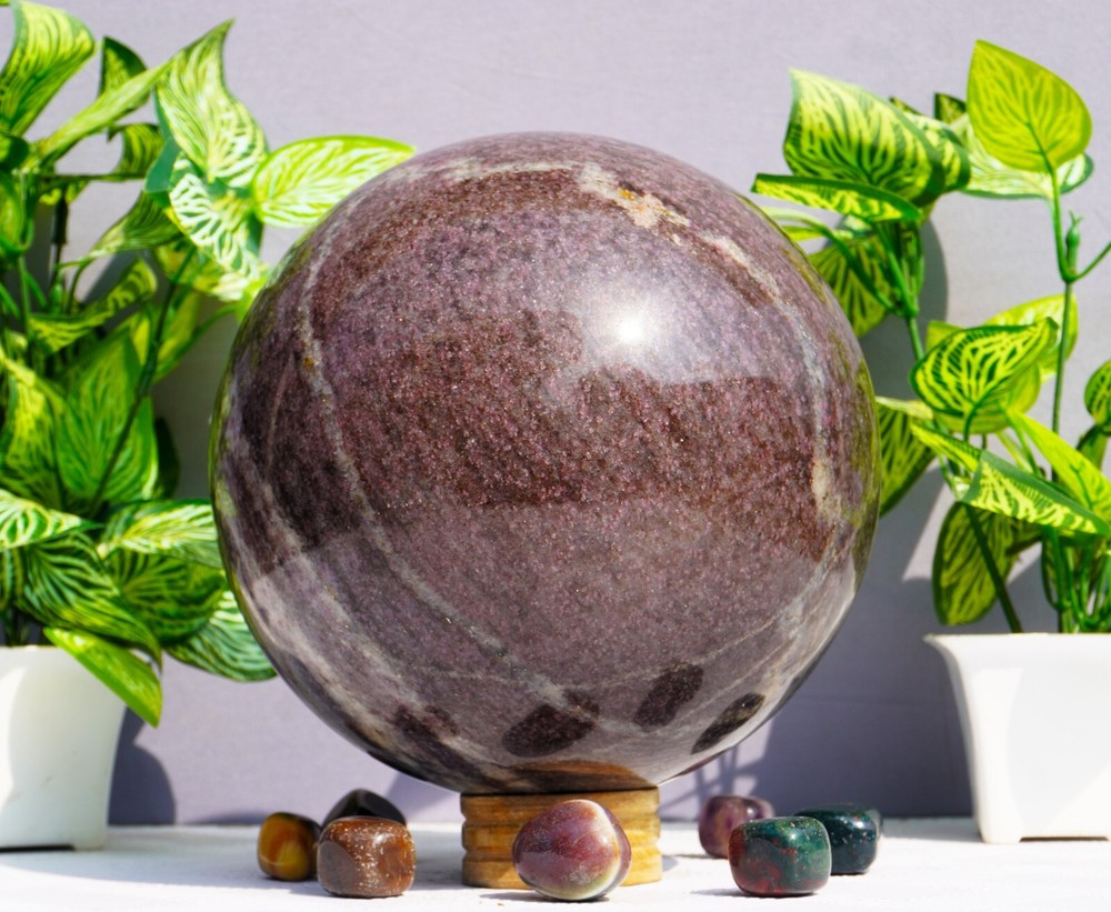 Large 170MM Pink Ruby In Spinal Matrix Stone Healing Mineral Metaphysical Sphere