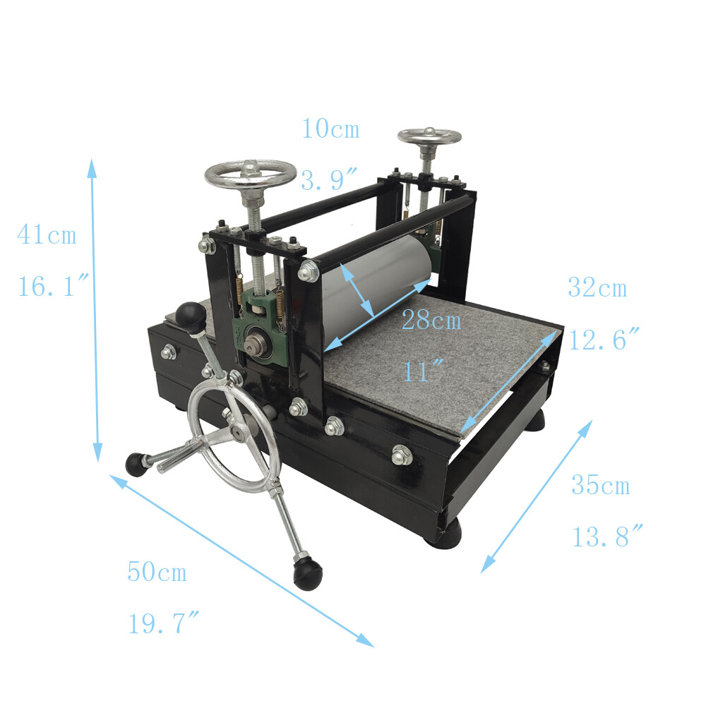 Upgrade Portable Press Printmaking Machine 30x50cm Adjust Tabletop Slab Roller