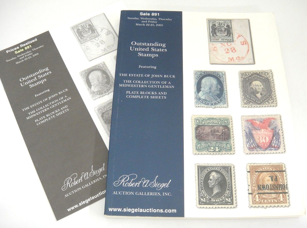 Siegel Auction Catalog w Prices Realized 2005 John Buck Estate Plate Blocks
