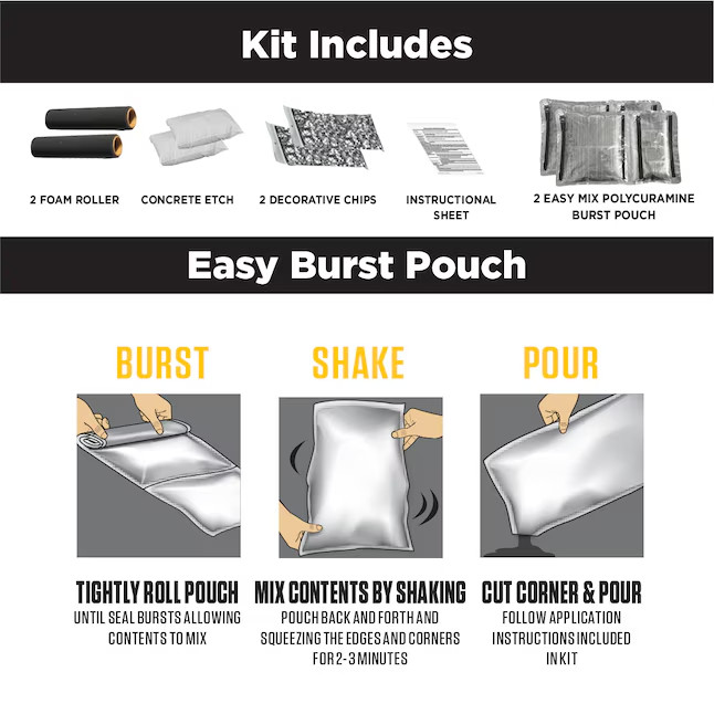 Rust-Oleum 306328 RockSolid 128 Fl Oz Smoky Blue Pearlescent Floor Coating Kit