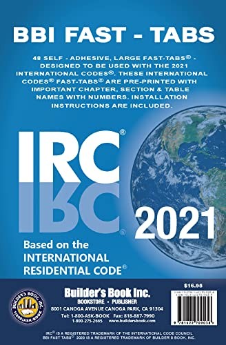 2021 International Residential Code (IRC) Fast Tabs by Inc. Builder's Book