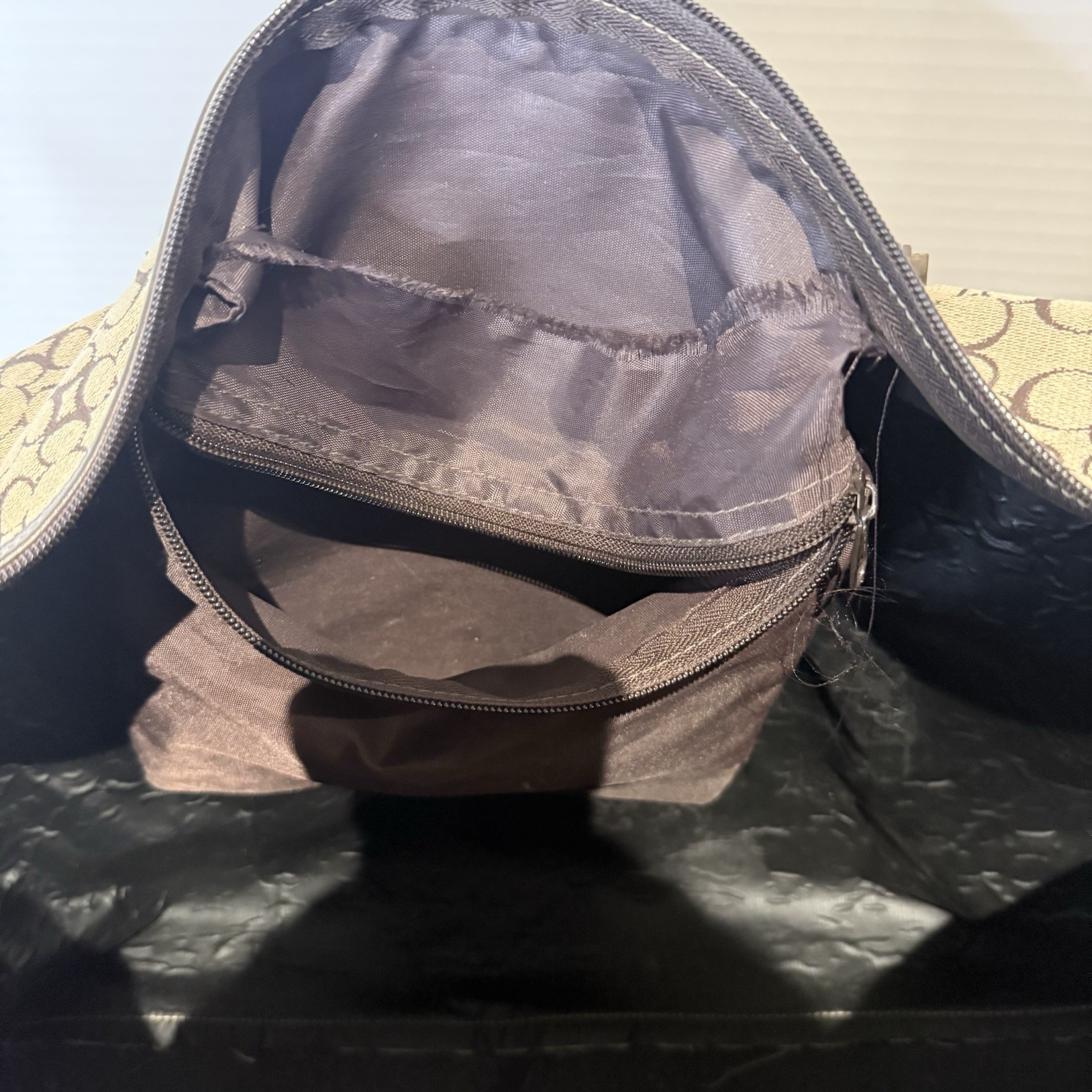 Rare Walt Disney World Mickey Mouse Pattern Woven Weekender Tote Bag