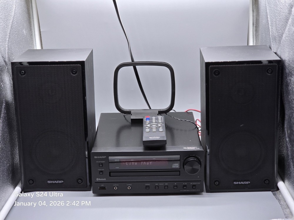 Sharp XL-HF102B Hi-Fi Bluetooth Component System CD Player Speakers W/ Remote