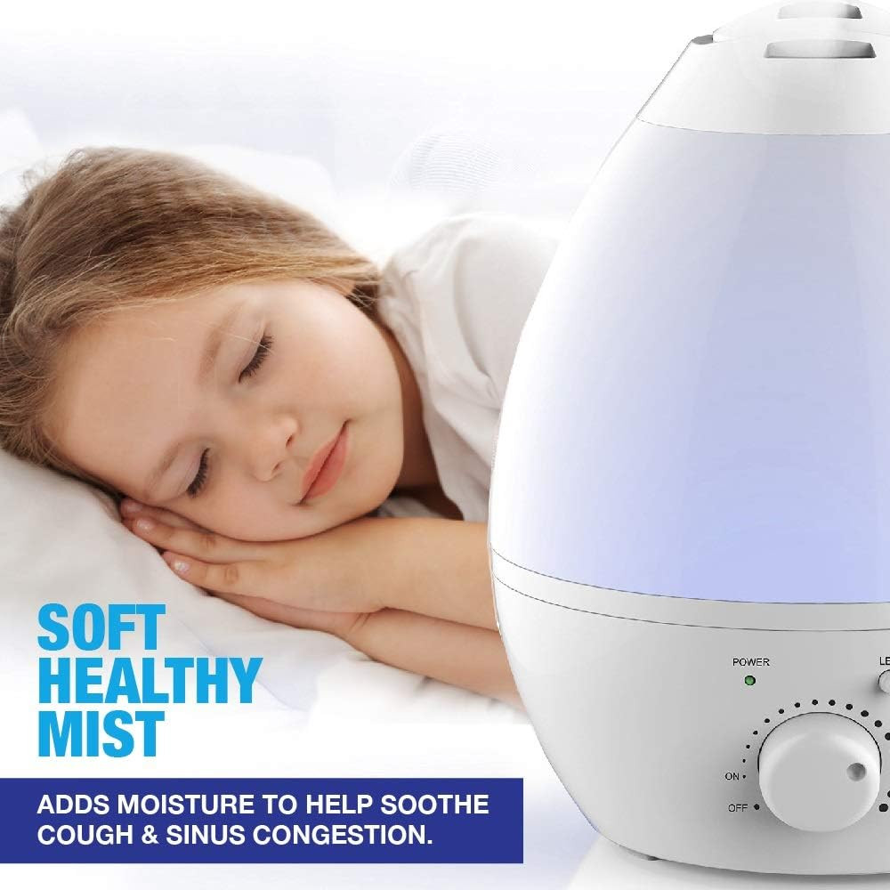 7 Led Color Changing Humidifer with Aroma Diffuser, 3.8 Lb