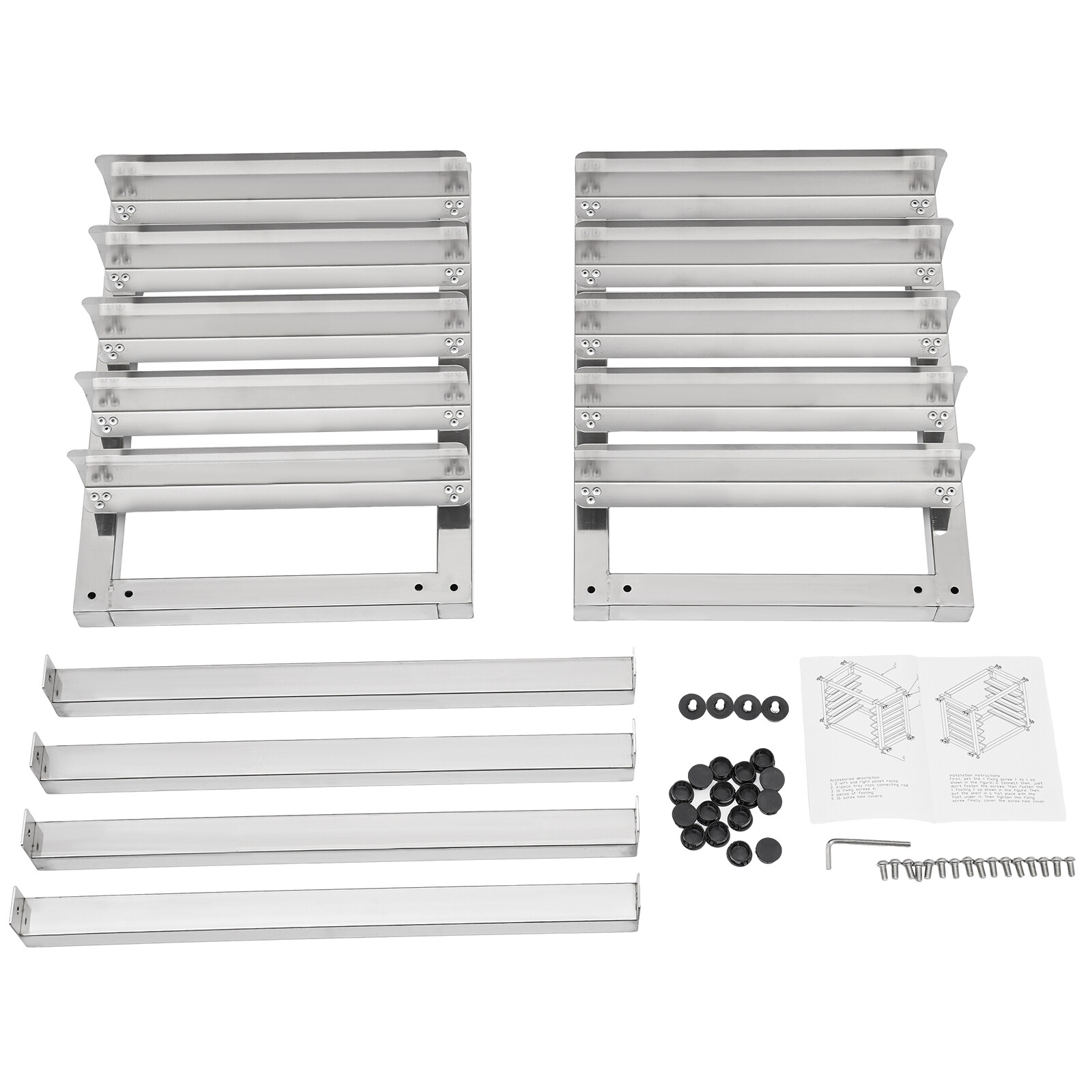 6 tire End Load Half Height Bakery Bun Dough Baking Sheet Pan Rack Commercial