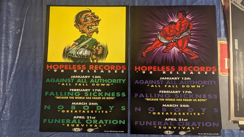 Hopeless Records 1998 Promo Poster Releases