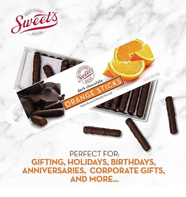 Sweets Dark Chocolate Orange Sticks, 10.5oz Box