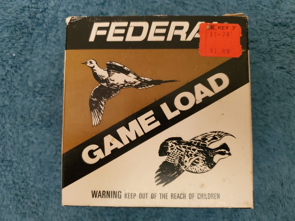 VTG FEDERAL GAME LOAD 12 GAUGE SHELL EMPTY BOX - PRE OWNED