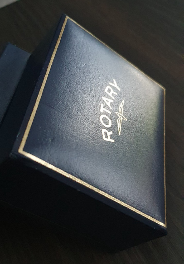 ROTARY WATCH PRESENTATION BOX - BLUE - BOX ONLY - REPLACEMENT GIFT BOX