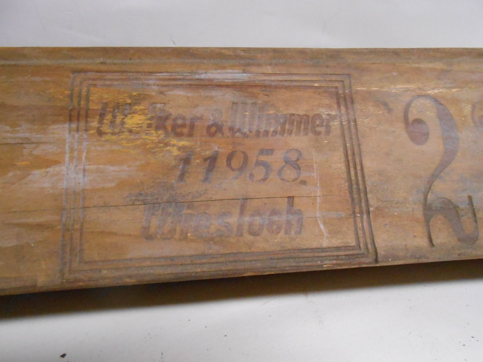 Antique Wooden 20 Cigar Mold Press Welker & Wimmer Wiesloch Primitive Farmhouse