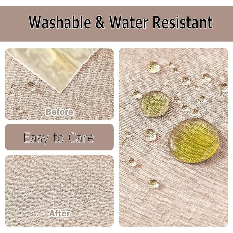 Premium Rectangular Tablecloth Waterproof Durable Washable Dining Parties Events